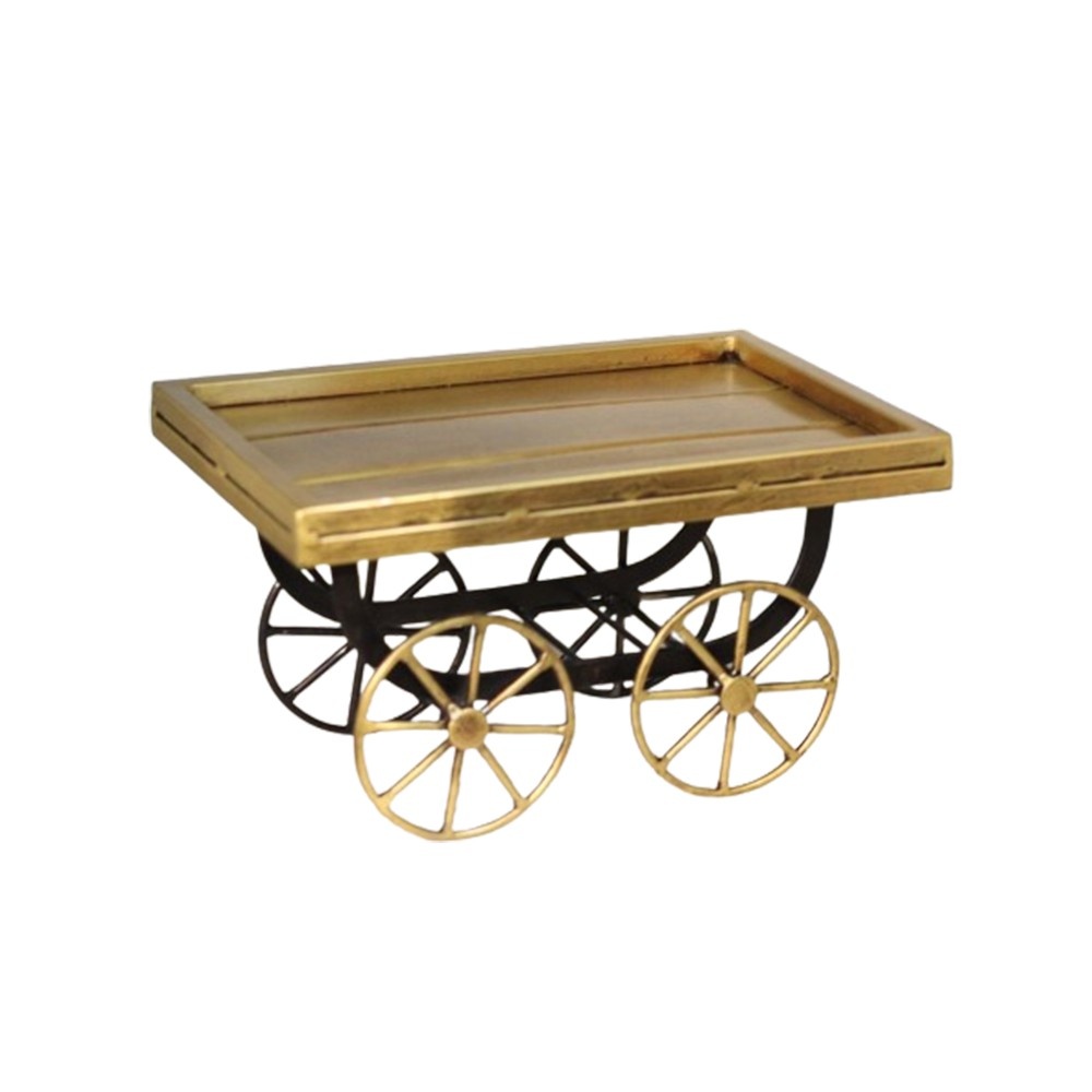Iron Hand Cart – 8x7x12 Inches Decorative Vintage Cart